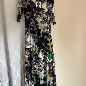 Attitudes by Renee Black and White Maxi Dress